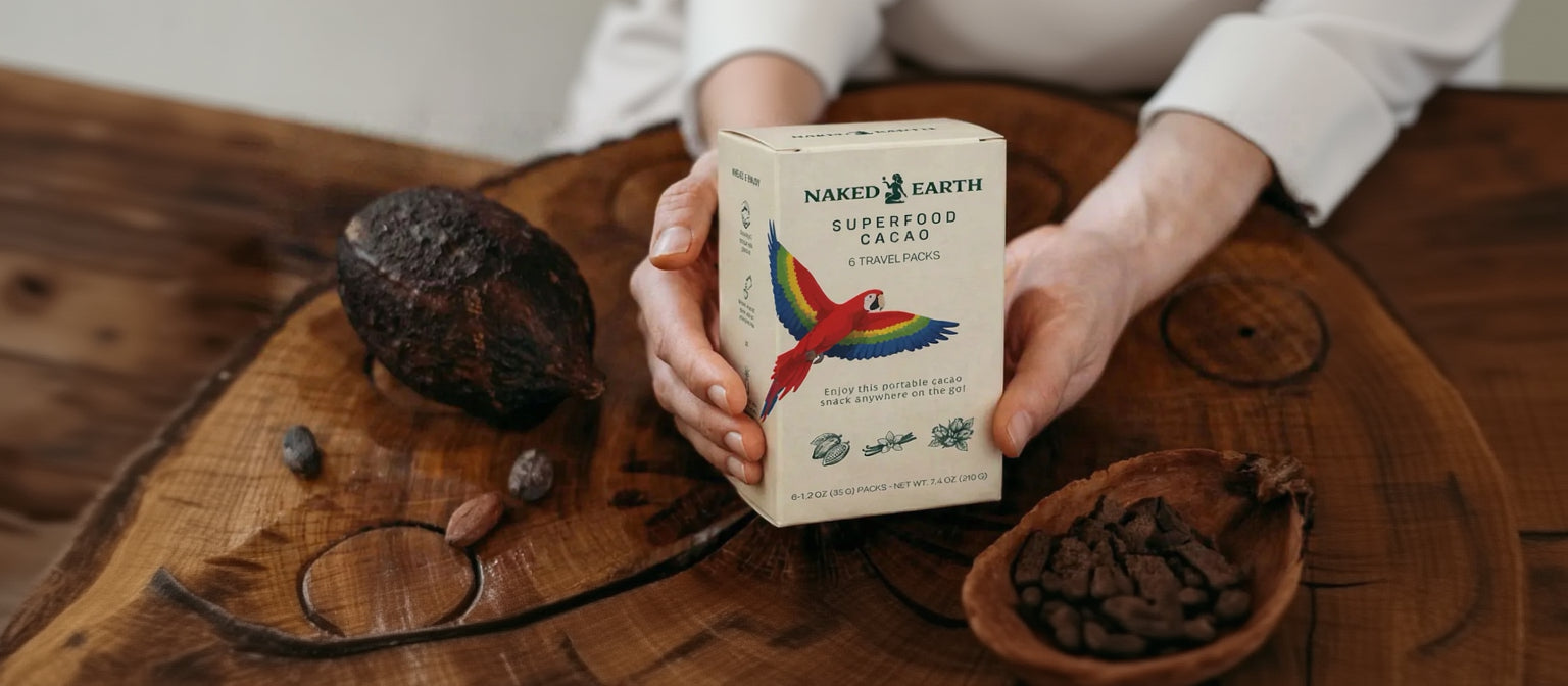 Naked Earth Launches Ceremonial-Grade Cacao Packs for Calm, Jitter-Free Energy